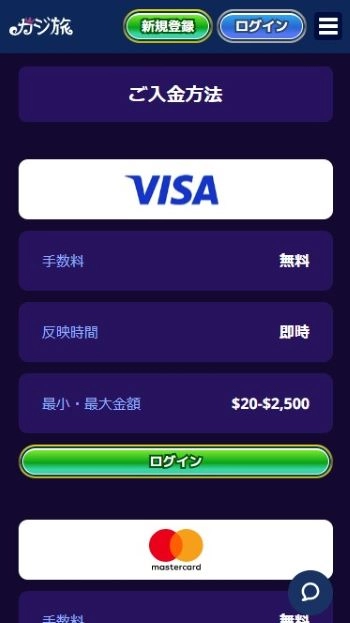 オンラインカジノ Visa