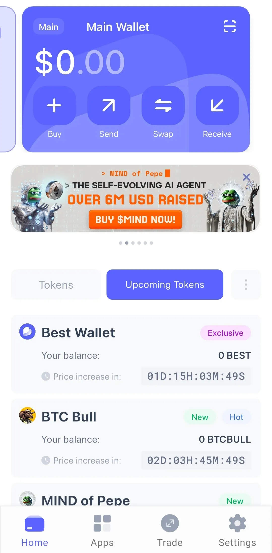 Best WalletのUpcoming Tokens