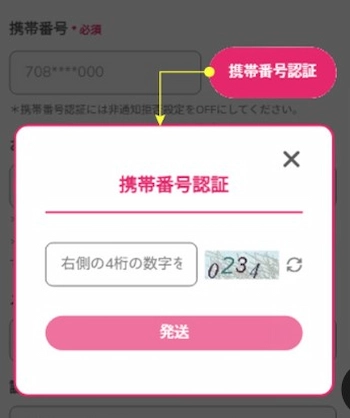 電話番号認証