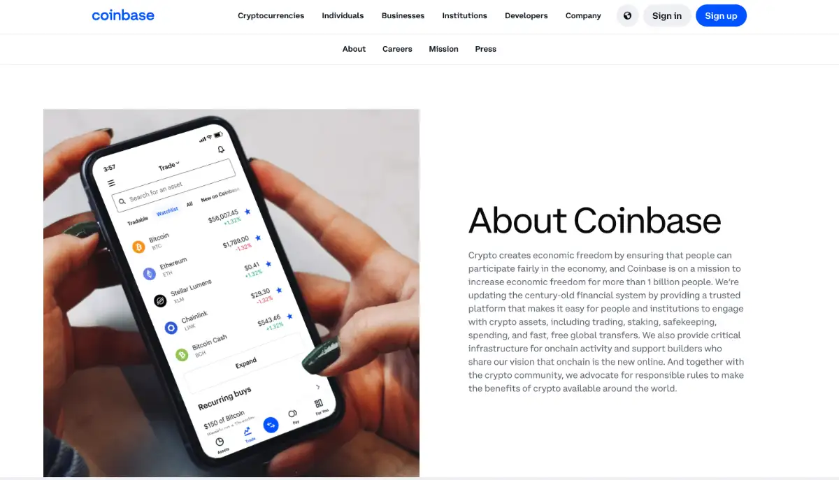 コインベース（Coinbase / COIN）