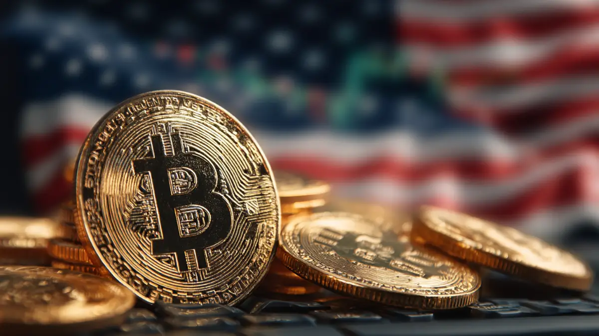 ビットコインとUSA国旗