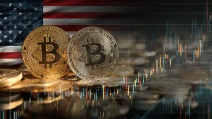 アメリカとビットコイン硬貨
