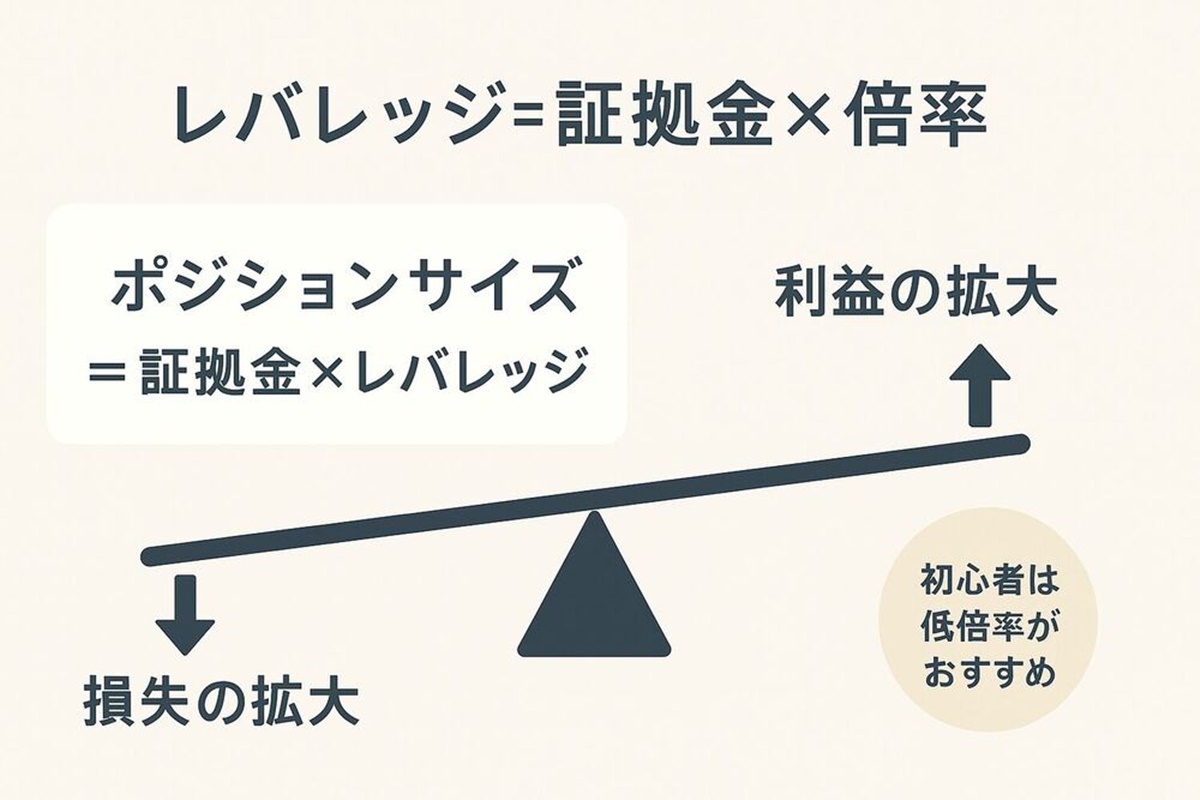 仮想通貨取引所のレバレッジの図