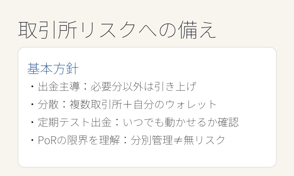 仮想通貨海外取引所の取引所リスクの備え