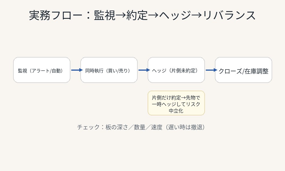 仮想通貨のアービトラージにおける実務フロー